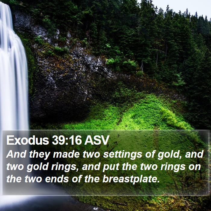 Exodus 39:16 ASV Bible Study