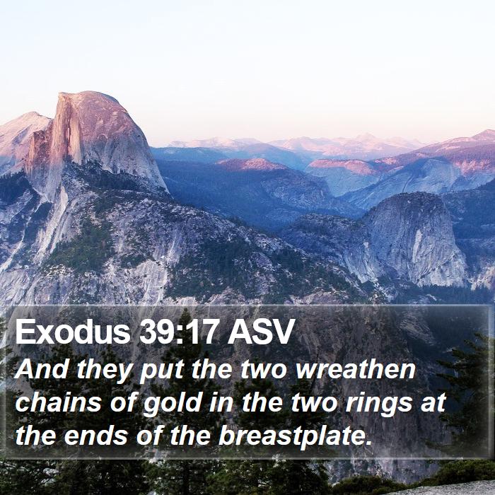 Exodus 39:17 ASV Bible Study