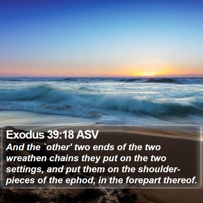 Exodus 39:18 ASV Bible Study