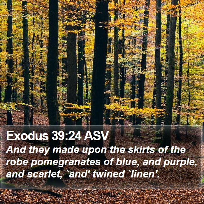 Exodus 39:24 ASV Bible Study