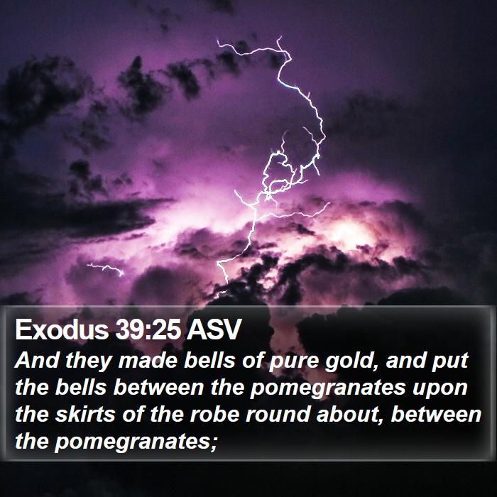 Exodus 39:25 ASV Bible Study