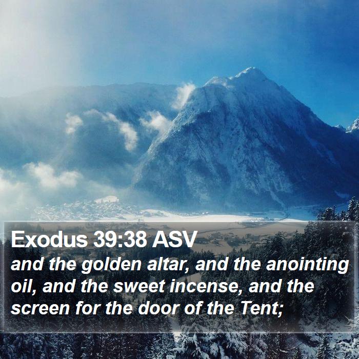 Exodus 39:38 ASV Bible Study