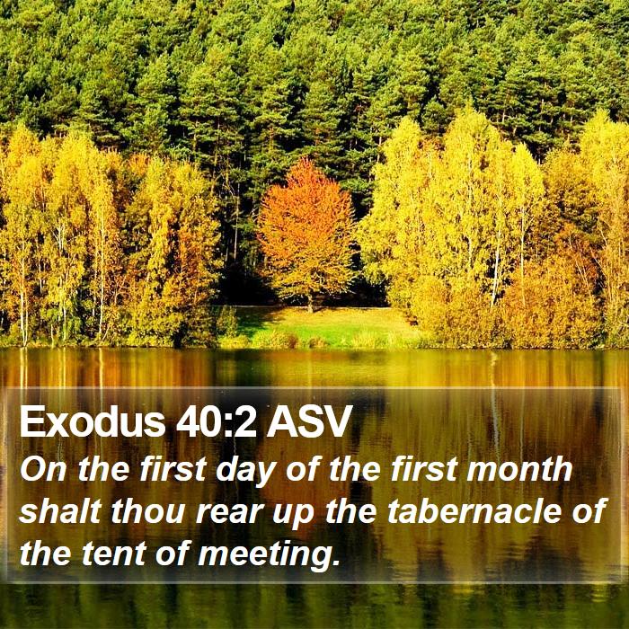 Exodus 40:2 ASV Bible Study