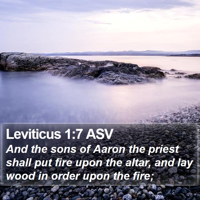 Leviticus 1:7 ASV Bible Study