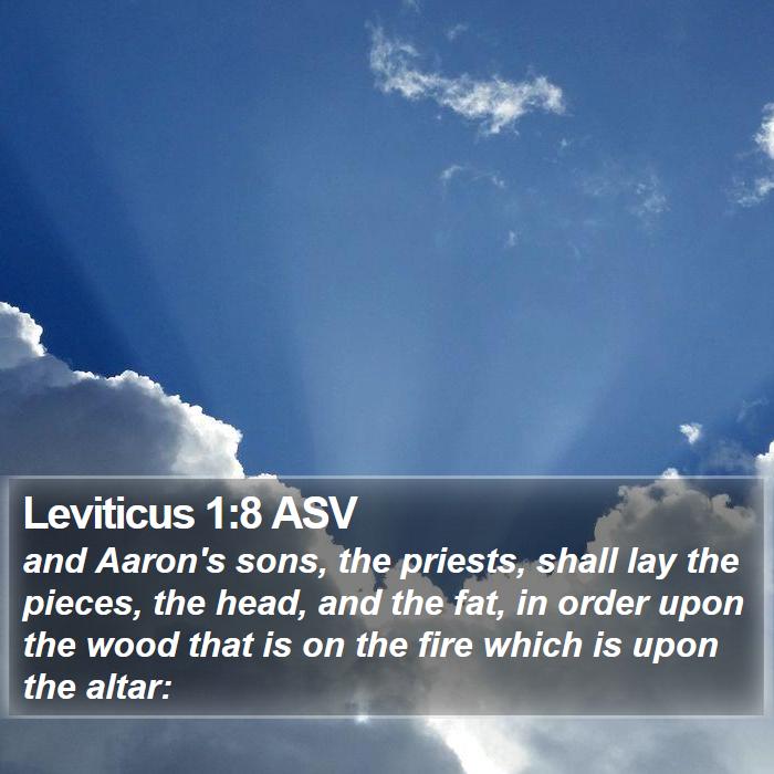 Leviticus 1:8 ASV Bible Study