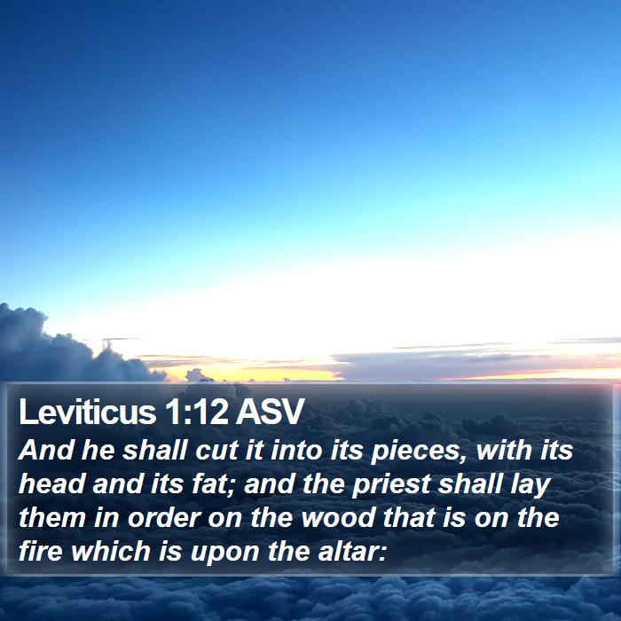 Leviticus 1:12 ASV Bible Study