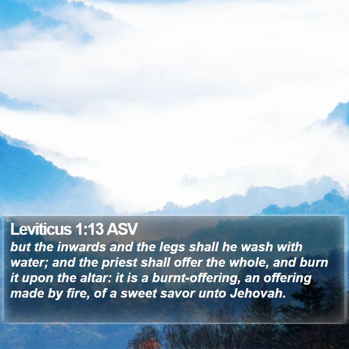 Leviticus 1:13 ASV Bible Study