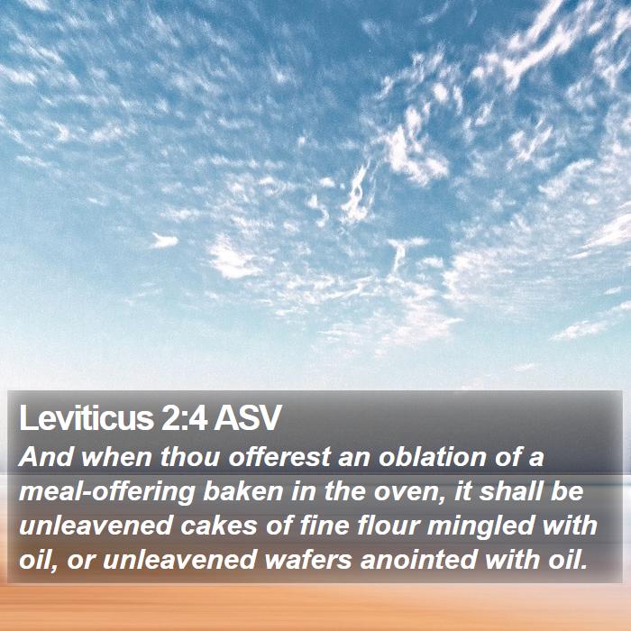 Leviticus 2:4 ASV Bible Study