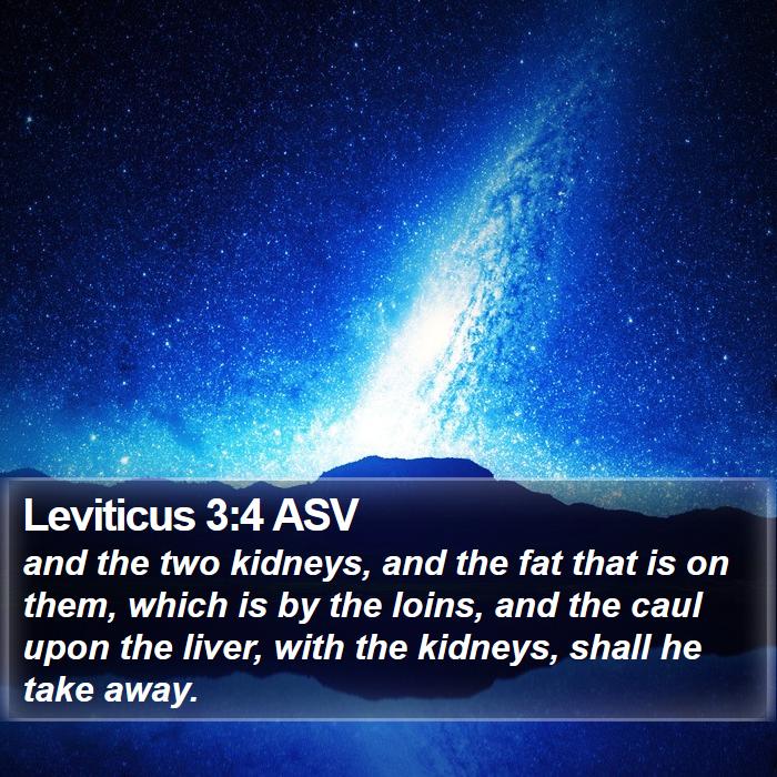 Leviticus 3:4 ASV Bible Study