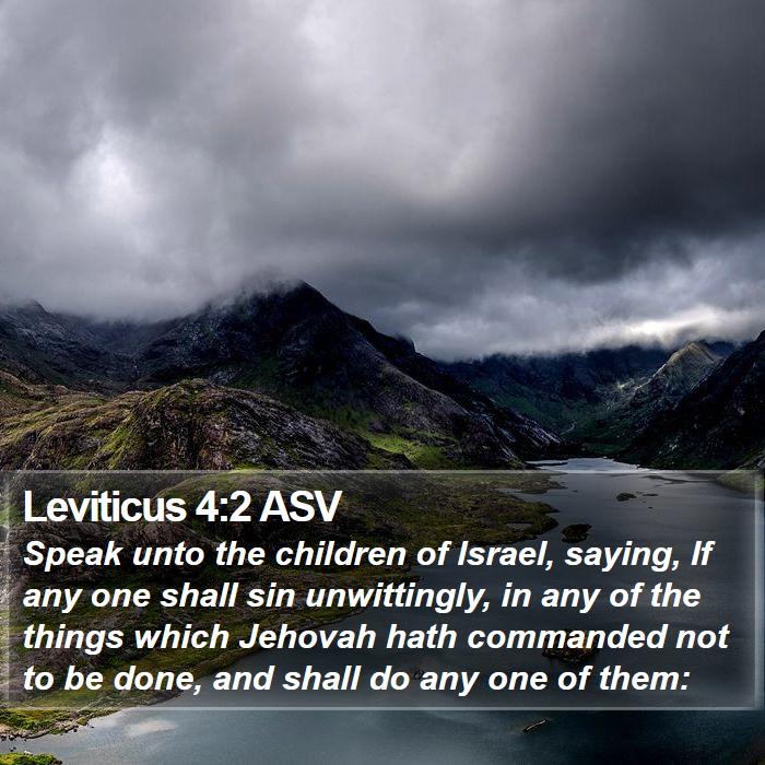 Leviticus 4:2 ASV Bible Study