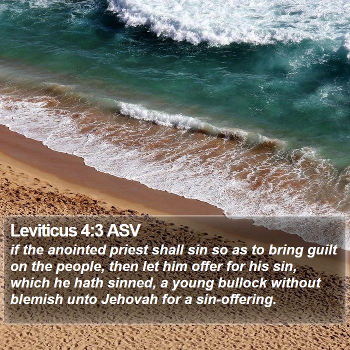 Leviticus 4:3 ASV Bible Study