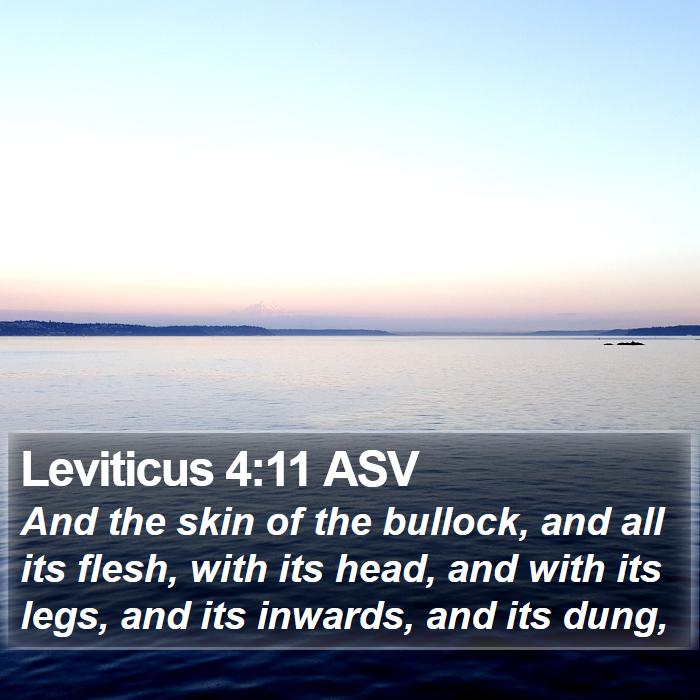 Leviticus 4:11 ASV Bible Study