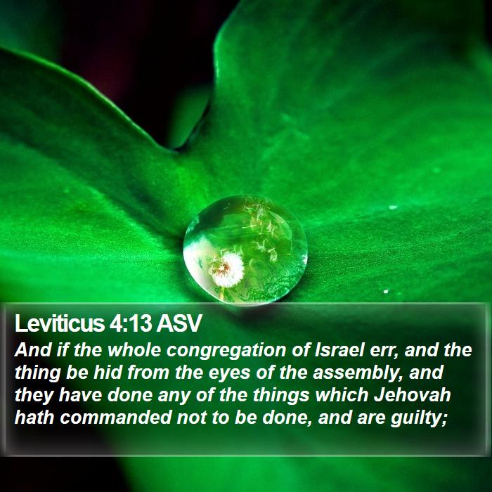 Leviticus 4:13 ASV Bible Study