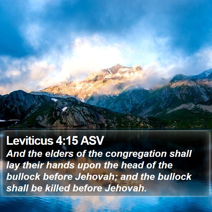 Leviticus 4:15 ASV Bible Study