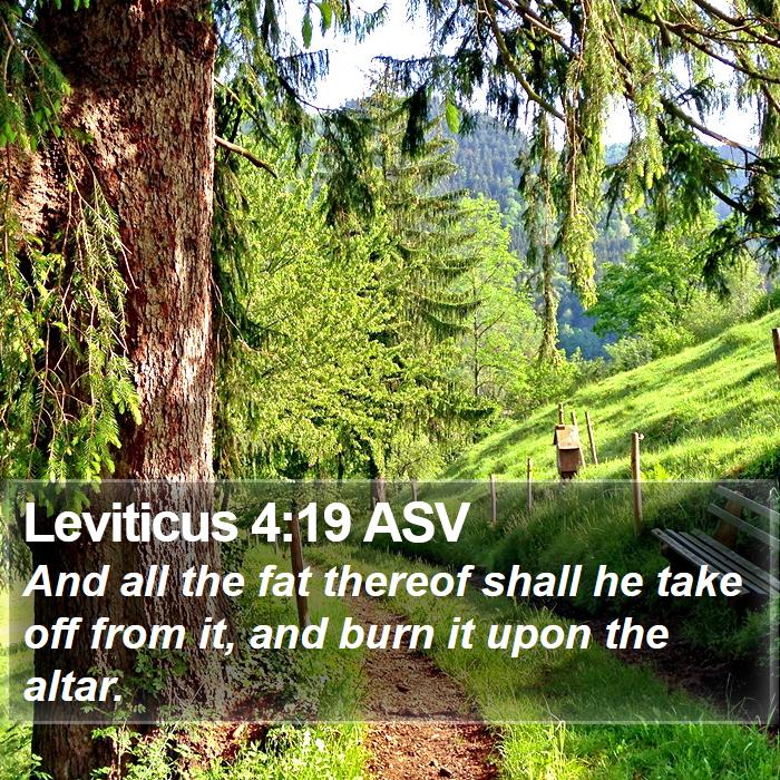 Leviticus 4:19 ASV Bible Study