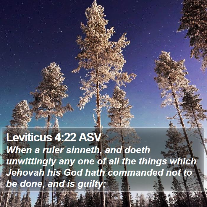 Leviticus 4:22 ASV Bible Study