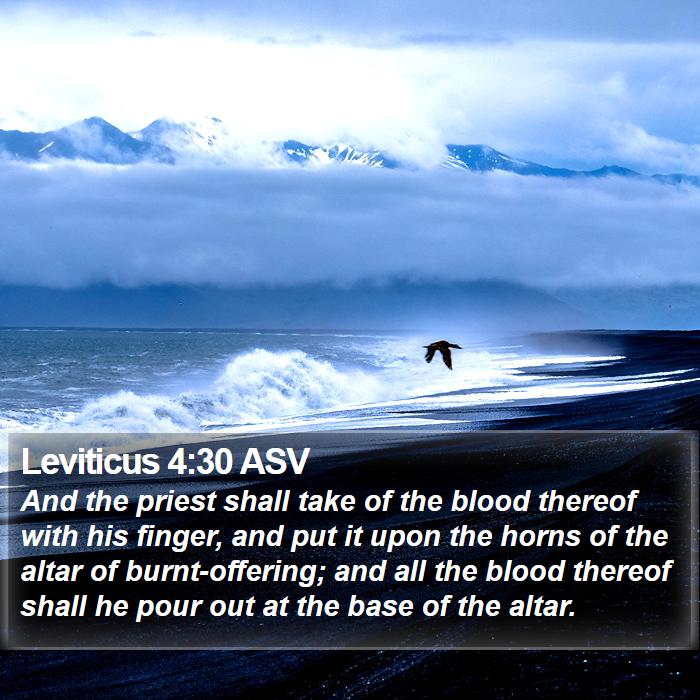 Leviticus 4:30 ASV Bible Study