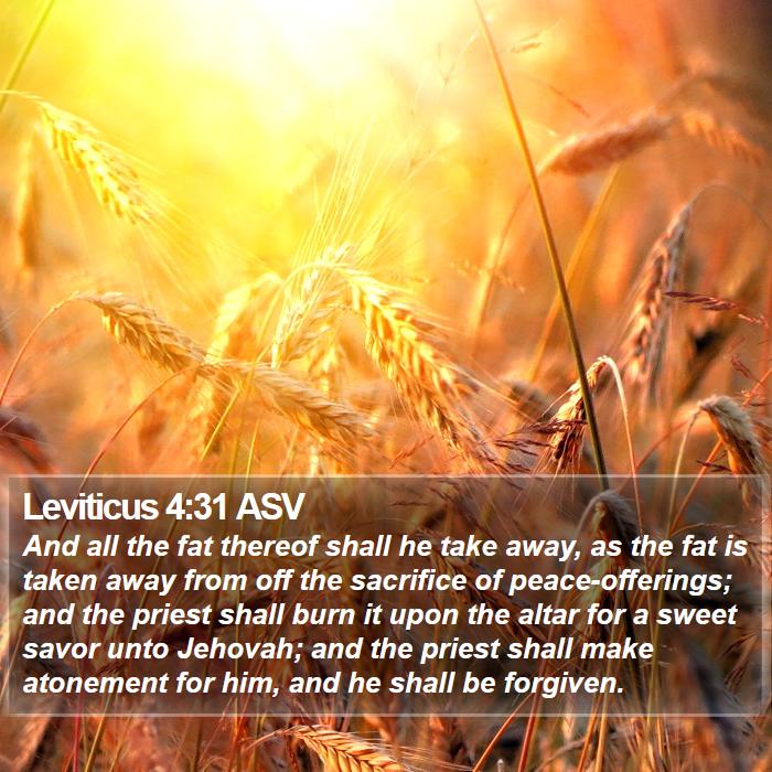 Leviticus 4:31 ASV Bible Study