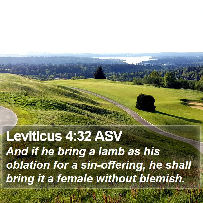 Leviticus 4:32 ASV Bible Study