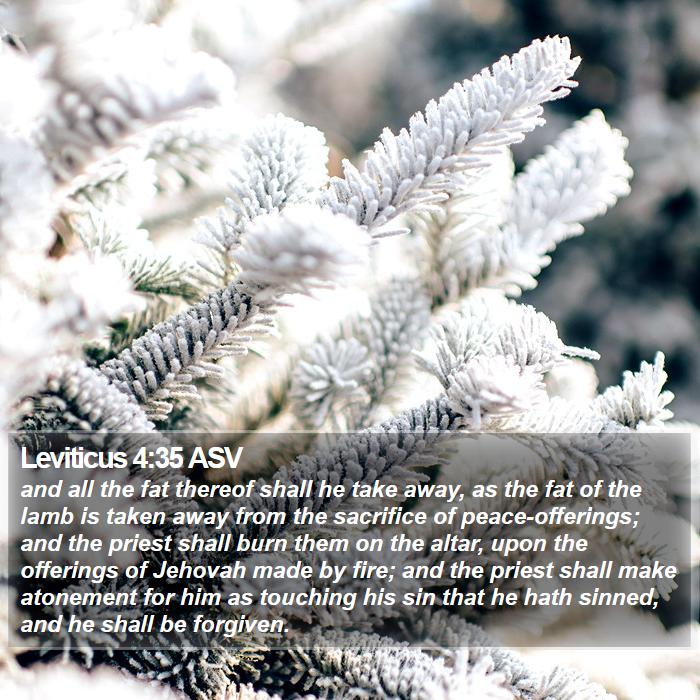 Leviticus 4:35 ASV Bible Study