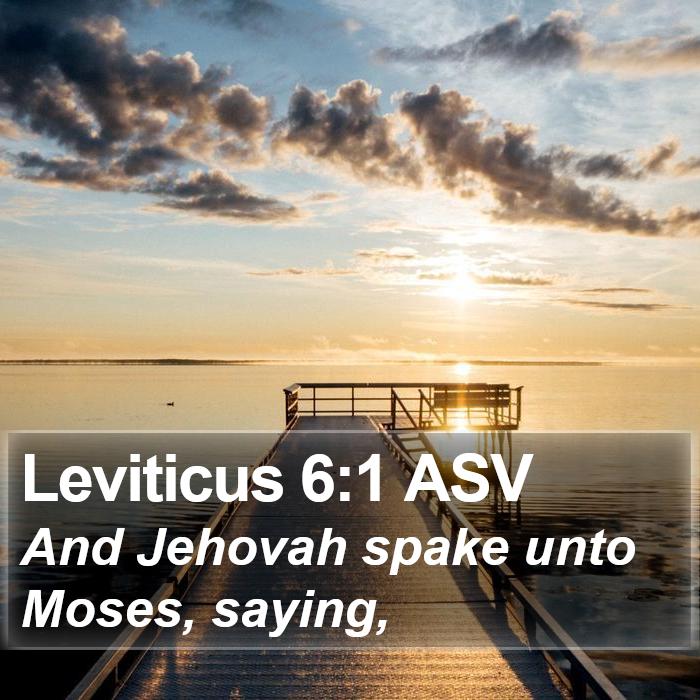 Leviticus 6:1 ASV Bible Study