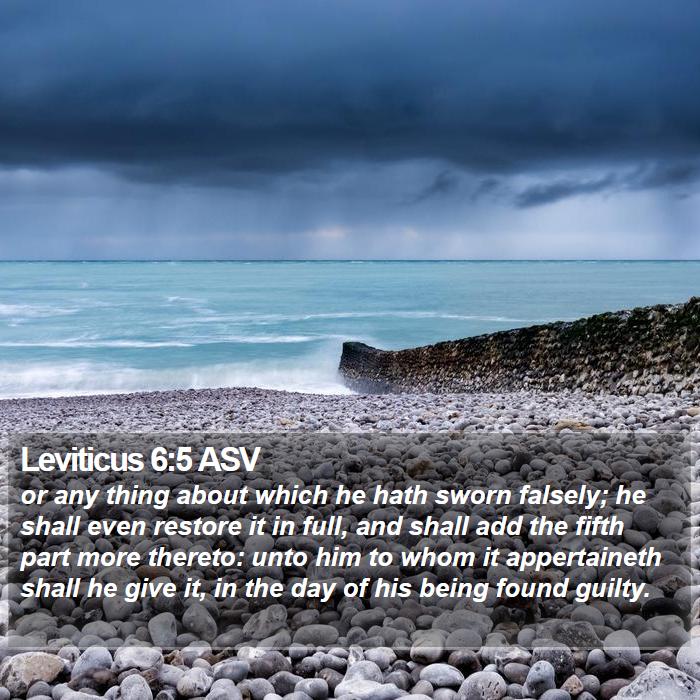 Leviticus 6:5 ASV Bible Study