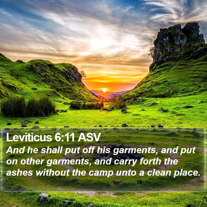 Leviticus 6:11 ASV Bible Study