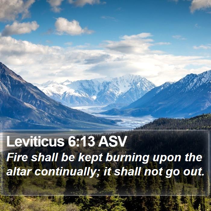 Leviticus 6:13 ASV Bible Study