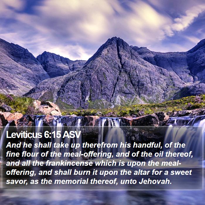 Leviticus 6:15 ASV Bible Study