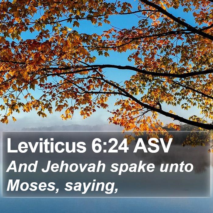 Leviticus 6:24 ASV Bible Study