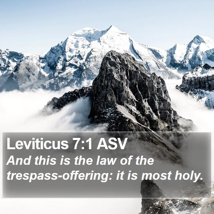 Leviticus 7:1 ASV Bible Study