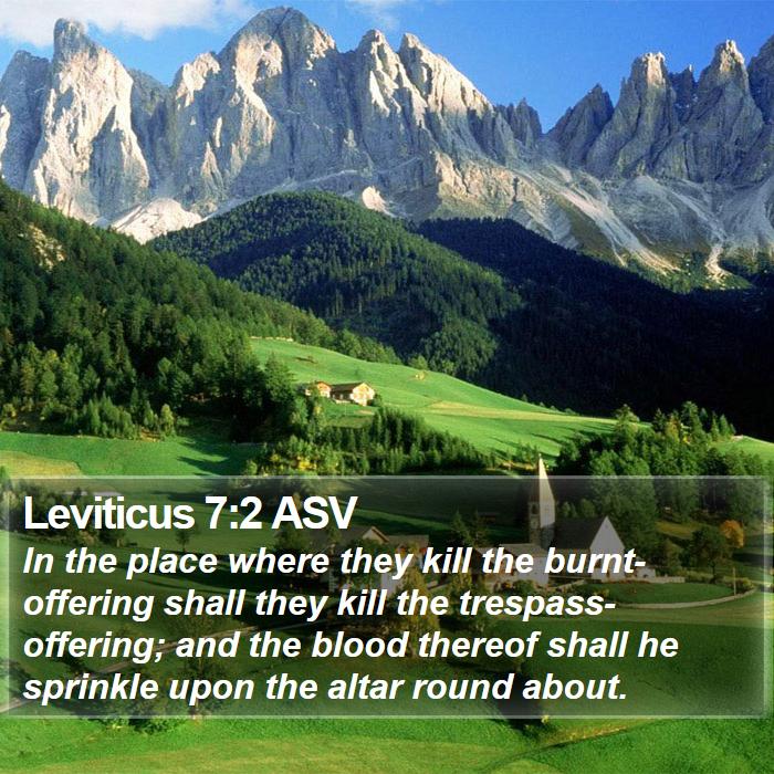 Leviticus 7:2 ASV Bible Study