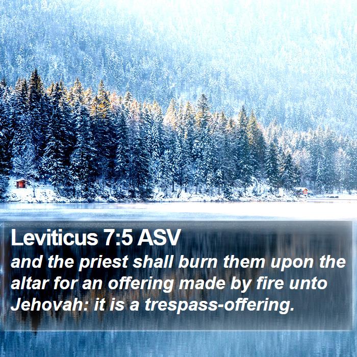 Leviticus 7:5 ASV Bible Study