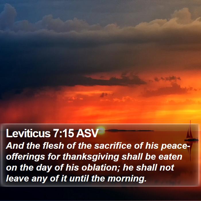 Leviticus 7:15 ASV Bible Study