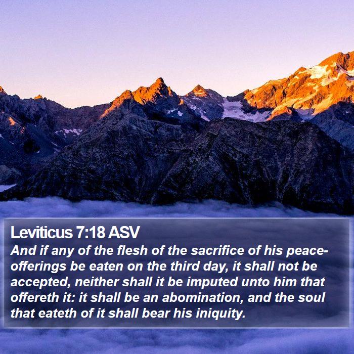 Leviticus 7:18 ASV Bible Study