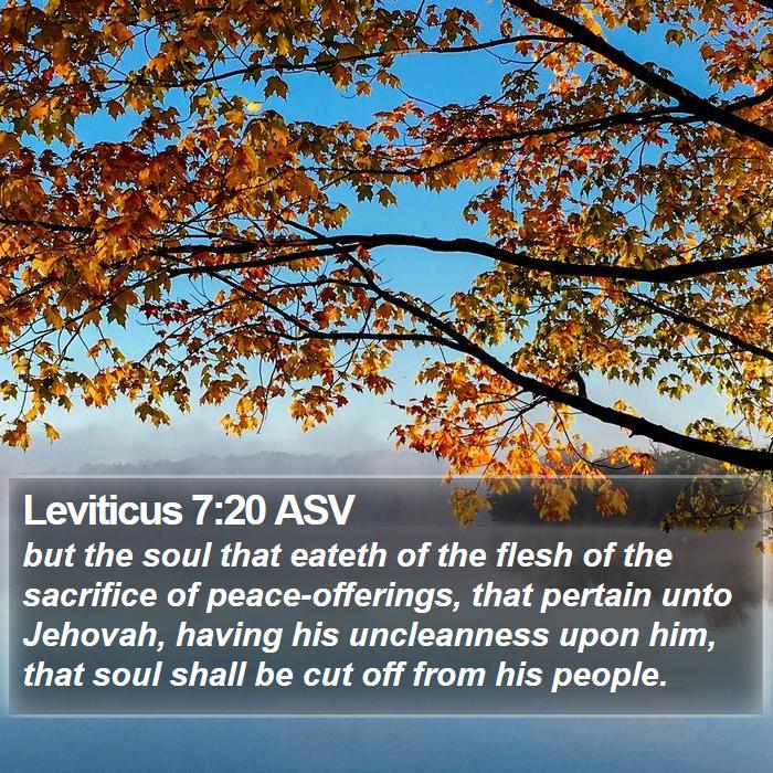 Leviticus 7:20 ASV Bible Study