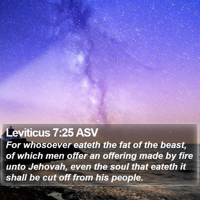 Leviticus 7:25 ASV Bible Study