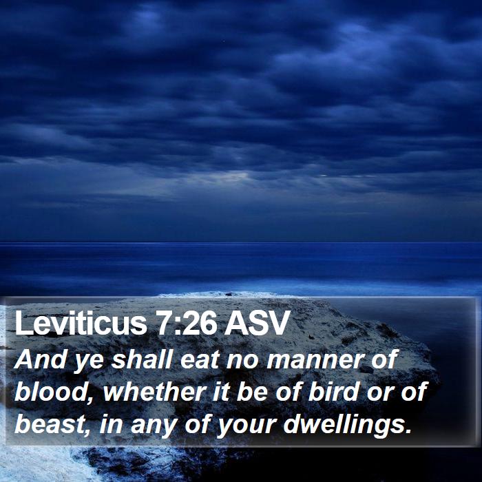 Leviticus 7:26 ASV Bible Study