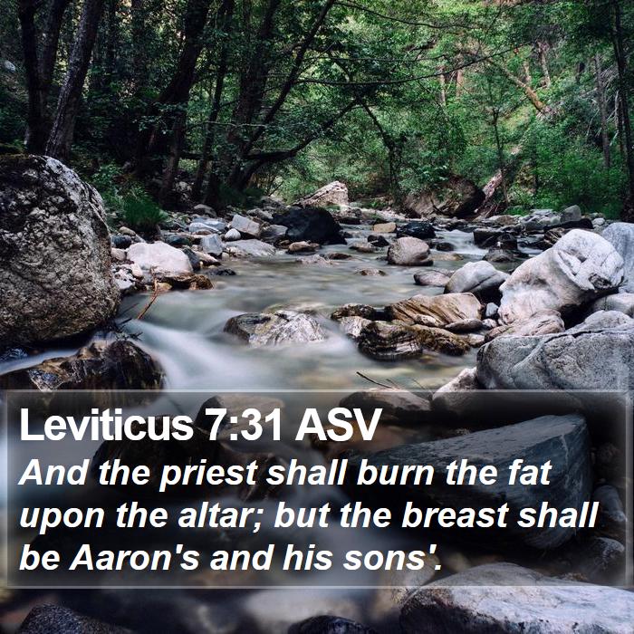 Leviticus 7:31 ASV Bible Study