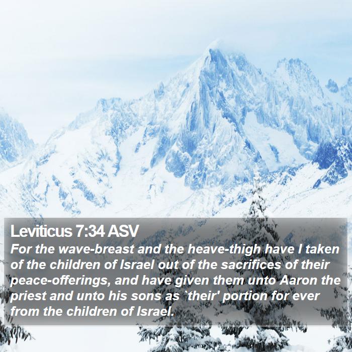 Leviticus 7:34 ASV Bible Study