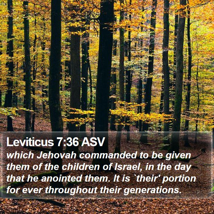 Leviticus 7:36 ASV Bible Study