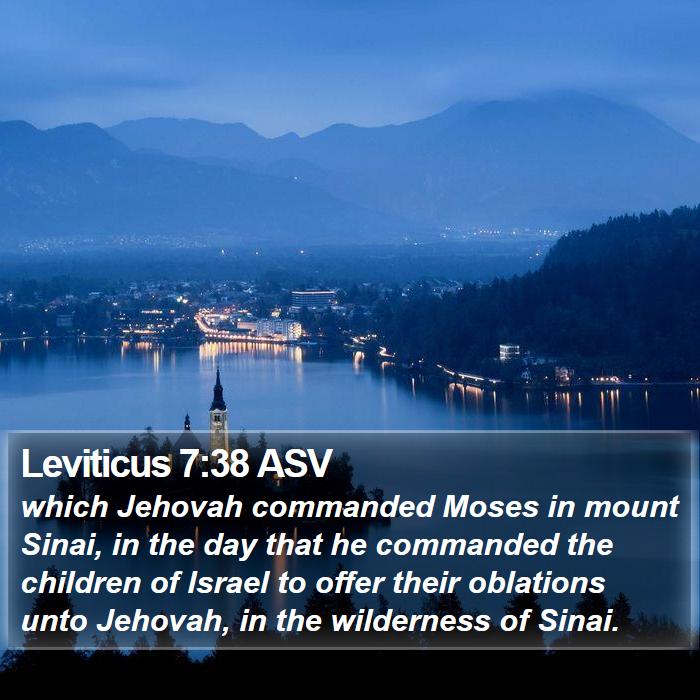 Leviticus 7:38 ASV Bible Study