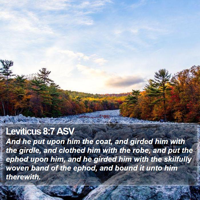 Leviticus 8:7 ASV Bible Study