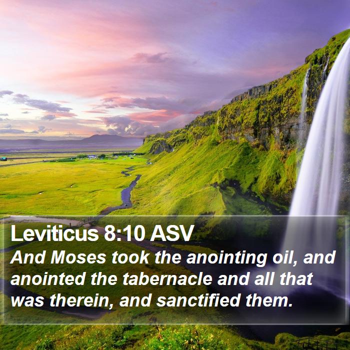 Leviticus 8:10 ASV Bible Study