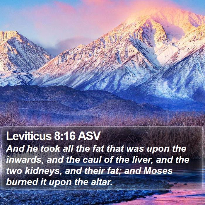 Leviticus 8:16 ASV Bible Study