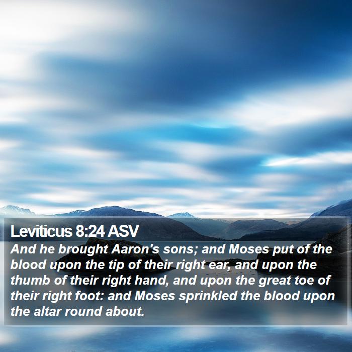 Leviticus 8:24 ASV Bible Study