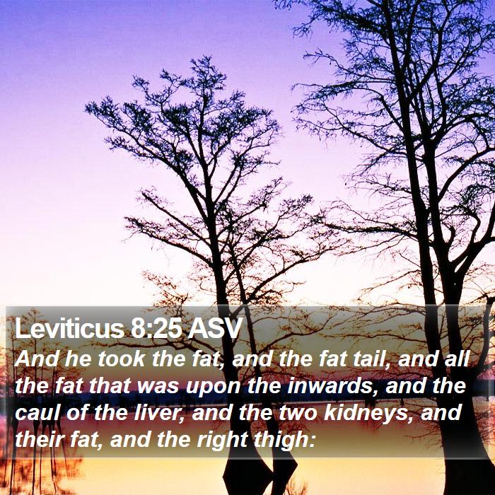 Leviticus 8:25 ASV Bible Study