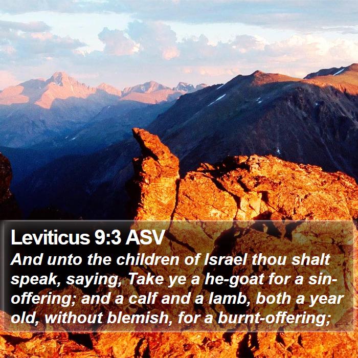 Leviticus 9:3 ASV Bible Study