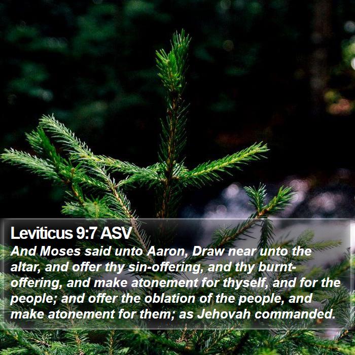 Leviticus 9:7 ASV Bible Study