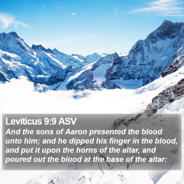 Leviticus 9:9 ASV Bible Study